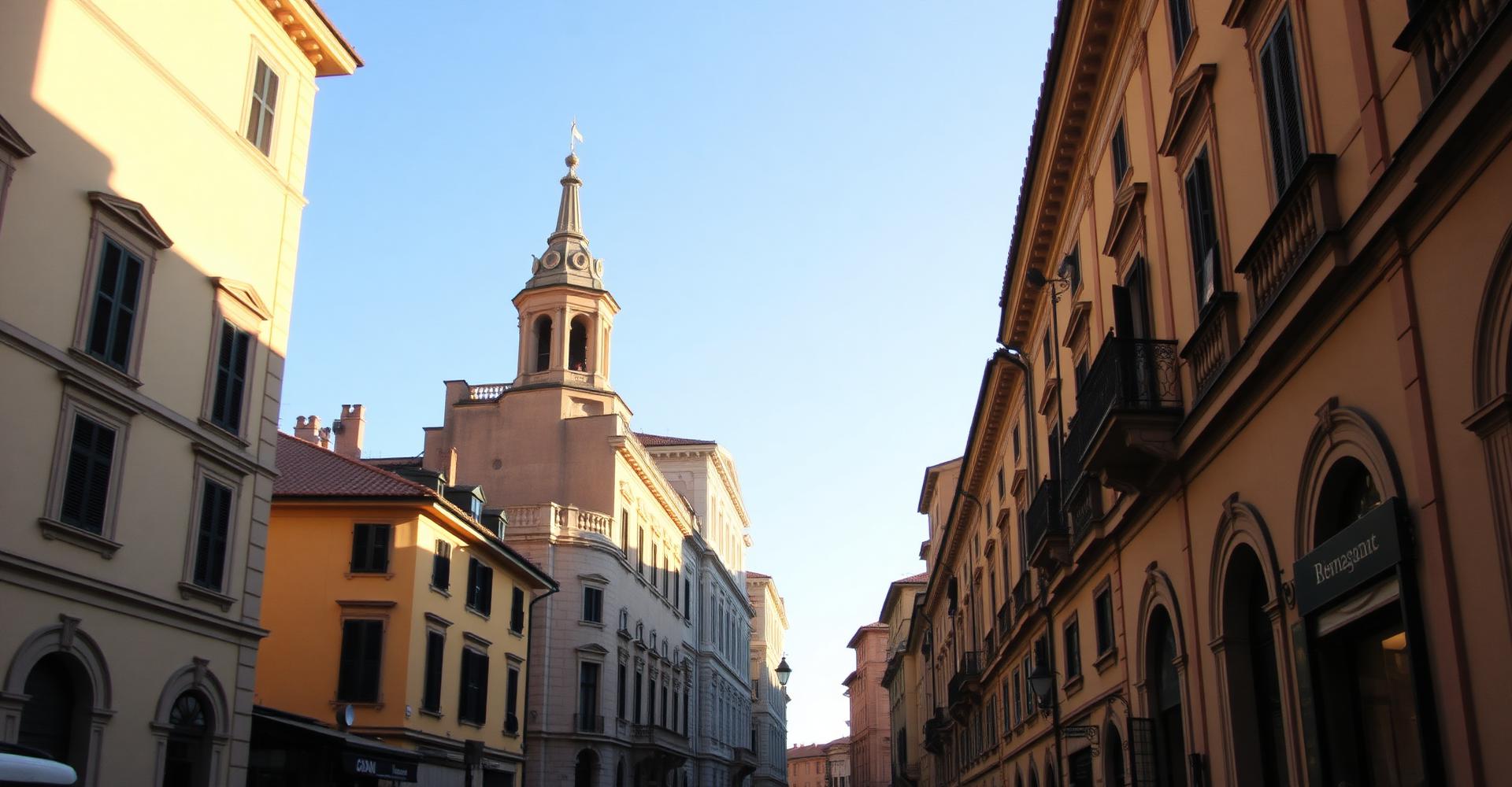 Vue d'une place italienne historique